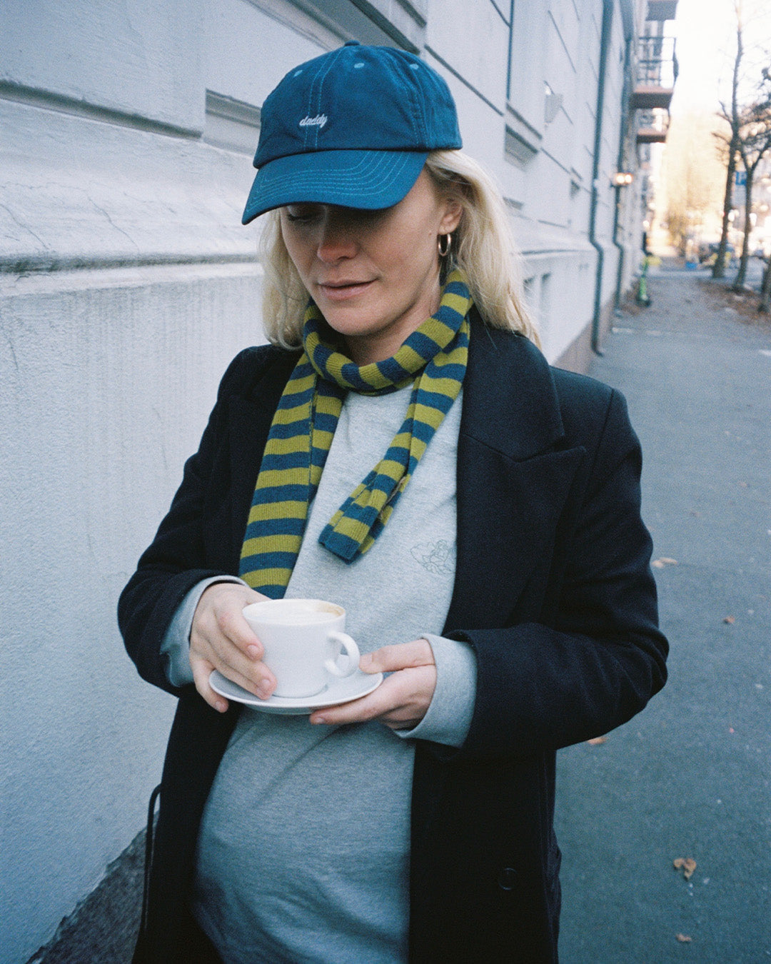 Fiona Daddy Caps - Washed Blue