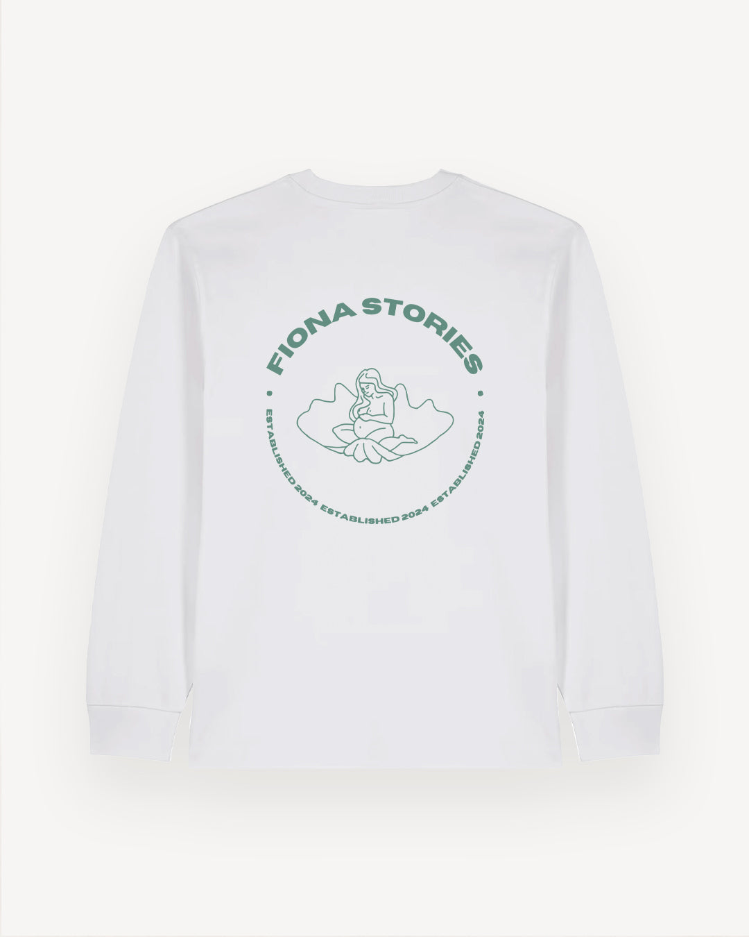 Fiona Longsleeve - White/Green Print