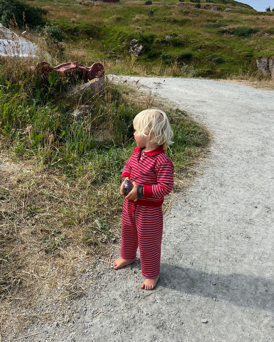 Vera Kids Pants - Red/White