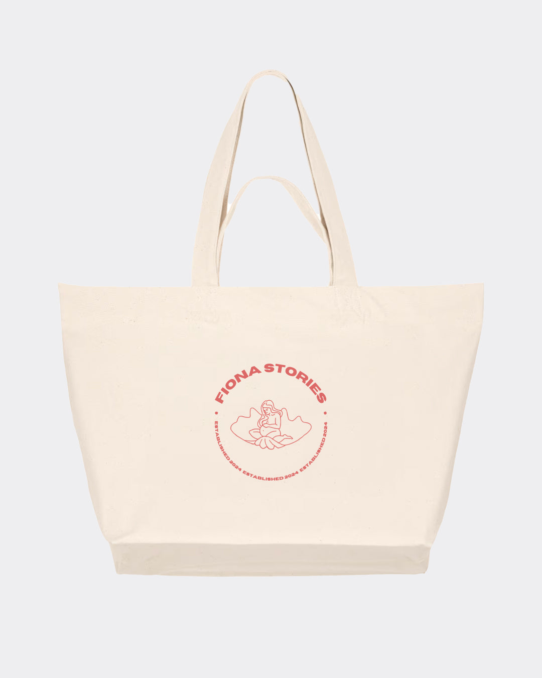 Fiona Shopping Bag - Red Logo