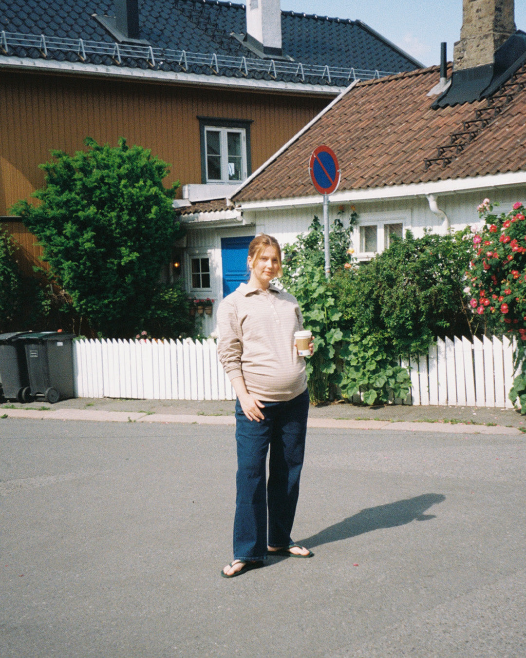 Wilma Pique Top -  Beige/Brown