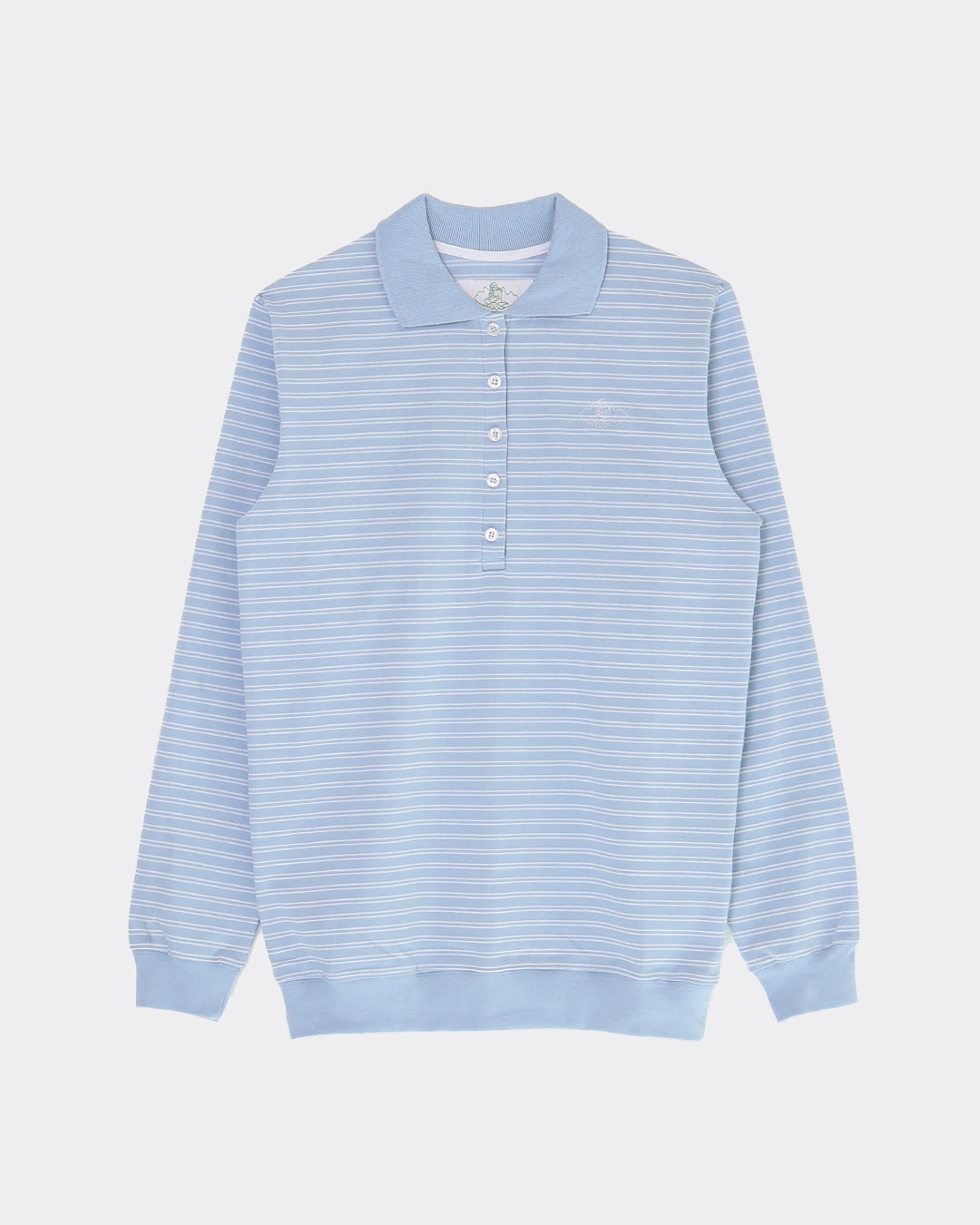 Wilma Pique Top -  Blue/White